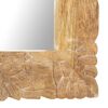 vidaXL Mirror Natural wood Solid mango wood 43.3x19.7 in