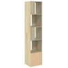 vidaXL Bookcase Sonoma oak Engineered wood 15.7x14.2x74.4 in Bookcase