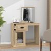 vidaXL Dressing Table Sonoma Oak Engineered wood, acrylic