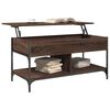 vidaXL Coffee Table Brown Oak Engineered wood, Metal 39.4x19.7 in