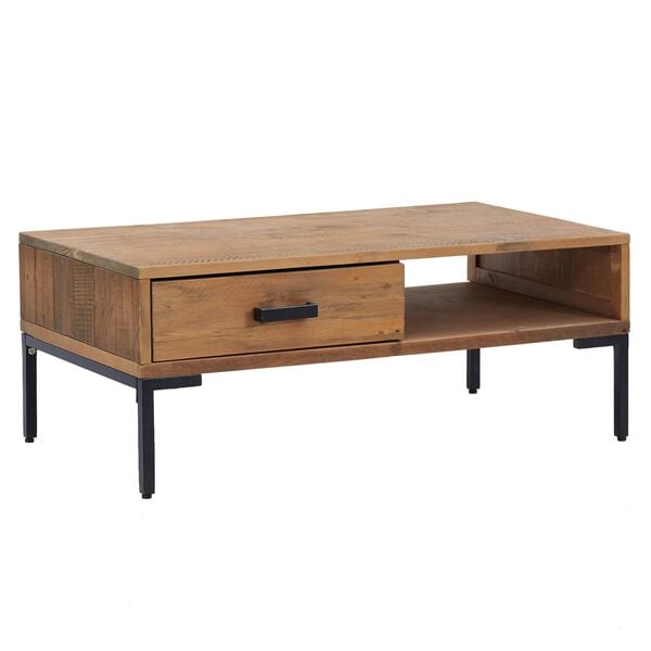 vidaXL Coffee Table Brown Solid Pinewood Medium Coffee Table
