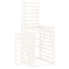 vidaXL Wheelie Bin Storage White 33.1x35.4x50.6" Solid Wood Pine