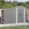 vidaXL Garden Shed Grey Galvanized steel, Polypropylene Large