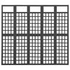vidaXL 5-Panel Room Divider/Trellis Solid Fir Wood Black 79.3"x70.9"