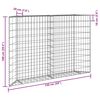 vidaXL Gabion Raised Bed Silver Galvanized Steel 59.1 x 7.9 x 39.4 in