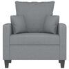 vidaXL Sofa Chair Light grey 100% polyester, metal, textilene, foam Single