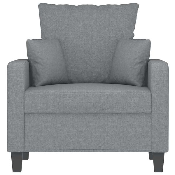 vidaXL Sofa Chair Light grey 100% polyester, metal, textilene, foam Single