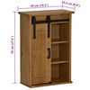 vidaXL Hanging Cabinet Honey brown Solid pine wood Medium