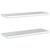 vidaXL Wall Shelf Silver Stainless Steel 29.5 in x 9.3 in x 1.2 in