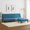 vidaXL Sofa Bed Blue Velvet (100% polyester), wood, plastic, foam Medium