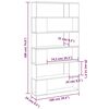 vidaXL Book Cabinet Room Divider High gloss white Engineered wood