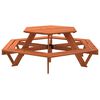 vidaXL Picnic Table Brown Solid fir wood For children Seats Many