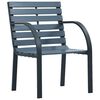 vidaXL Garden Chair Set of 2 Grey Solid Fir Wood Standard Durable