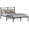 vidaXL Bed Frame Sonoma oak Engineered wood, steel Double Bed Frame