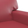 vidaXL Sofa Chair Wine Red Faux Leather, Metal, Textilene 23.6 in