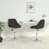 vidaXL Dining Chair Set of 2 Black Faux leather, chrome-plated steel
