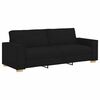 vidaXL Sofa Set Black Fabric (100% polyester), metal, plywood, solid wood