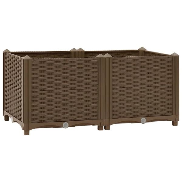 vidaXL Raised Bed Brown Polypropylene Medium Durable Raised Bed