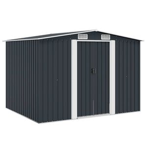 vidaXL Garden Shed Anthracite Galvanized steel 101.2x80.7x70.2 in