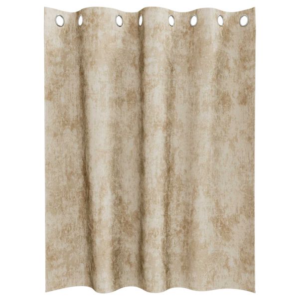 vidaXL Curtain with Curtains 2 pcs Cream 55.1" x 55.1" Velvet