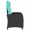 vidaXL Reclining Garden Chair Black Poly Rattan Standard