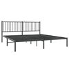 vidaXL Bed Frame Black Powder-coated steel Double Bed Frame