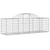 vidaXL Gabion Basket Set of 12 Silver Galvanized iron Large
