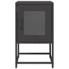 vidaXL Bedside Cabinet Black Cold-rolled Steel Medium Bedside Cabinet