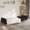 vidaXL Sofa Bed Black 100% polyester, wood, plastic, foam Large