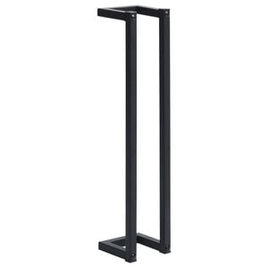 vidaXL Towel Rack Black Iron 4.9 x 4.9 x 23.6 in Wall Mounted
