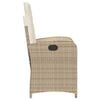 vidaXL Reclining Garden Chair Set of 2 Beige