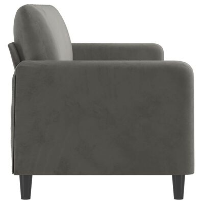 vidaXL 3-Seater Sofa Dark Gray 82.7" Velvet