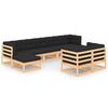 vidaXL Garden Lounge Set Anthracite Solid pine wood Modular-Size Modular