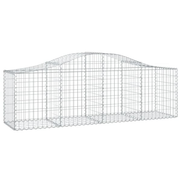 vidaXL Gabion Basket Set of 11 Silver Galvanized Iron Medium