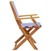 vidaXL Garden Chair Set of 4 Blue Solid Acacia wood Medium Foldable