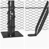 vidaXL Fence Post Grey 82.02 x 1.64 ft (0.51 in mesh) Steel