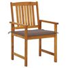 vidaXL Patio Chair Set of 8 Natural Acacia Wood Solid Acacia wood