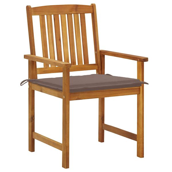 vidaXL Patio Chair Set of 8 Natural Acacia Wood Solid Acacia wood