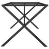 vidaXL Dining Table Leg Black Powder-coated steel 70.9 x 31.5 x 28.7 in