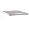 vidaXL Retractable Awning Light gray 137.80" x 98.43" fabric
