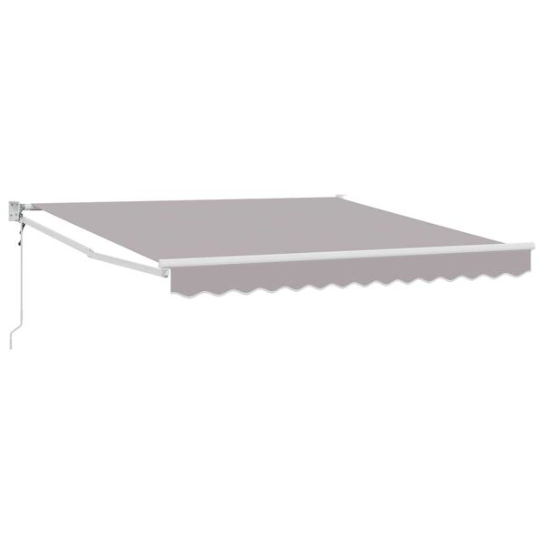 vidaXL Retractable Awning Light gray 137.80" x 98.43" fabric