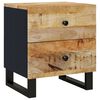 vidaXL Bedside Cabinet Set of 2 Black and Natural Wood