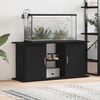 vidaXL Aquarium Stand Black Oak Engineered Wood 47.6 x 16.1 x 22.8 in