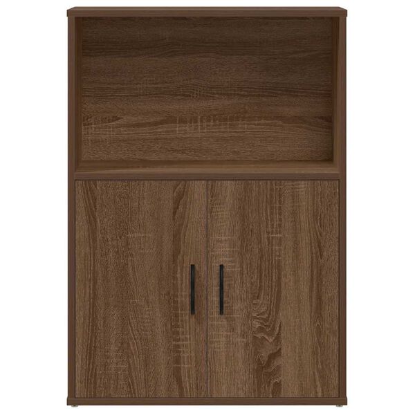 vidaXL Bookcase Brown Oak Engineered Wood 23.6 x 9.4 x 33.5 in Bookcase