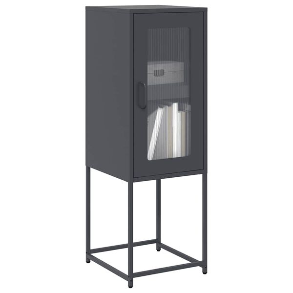 vidaXL Sideboard Anthracite Cold-rolled Steel 14.2x15.4x42.1 in