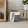 vidaXL Storage Basket Grey and White 100% Cotton 15.7 x 13.8 in