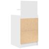 vidaXL Bedside Cabinet White Engineered wood 15.0 x 13.4 x 31.5 in