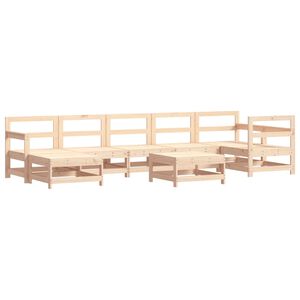 vidaXL Garden Lounge Set Natural wood Solid pine wood Modular