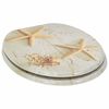 vidaXL WC Toilet Seats 2 pcs with Soft Close Lids MDF Starfish Design