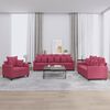 vidaXL Sofa Set Wine red Velvet (100% polyester), metal, textilene, plywood